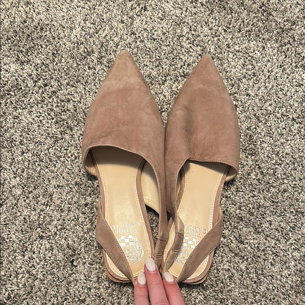 Chic Tan Suede Women's Flats- Vince Camuto